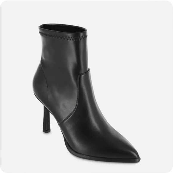 MIA STRETCH BARBARA BLACK KITTEN HEEL BOOTIES SIZE 9 MEDIUM NEW NO TAGS - Picture 1 of 7